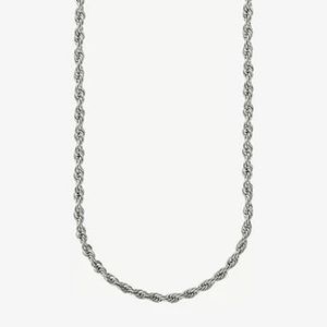 XLG Stainless Steel 24 Inch Solid Rope Chain Necklace